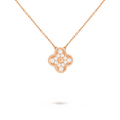 KLEEBLATT DIAMANTHALSKETTE | ROSÉGOLD
