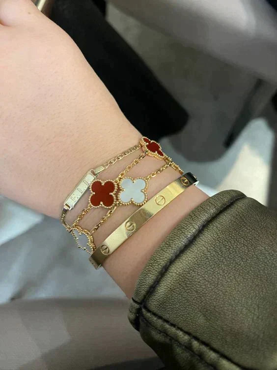GOLD ROT | STAPELBARES ARMBANDSET