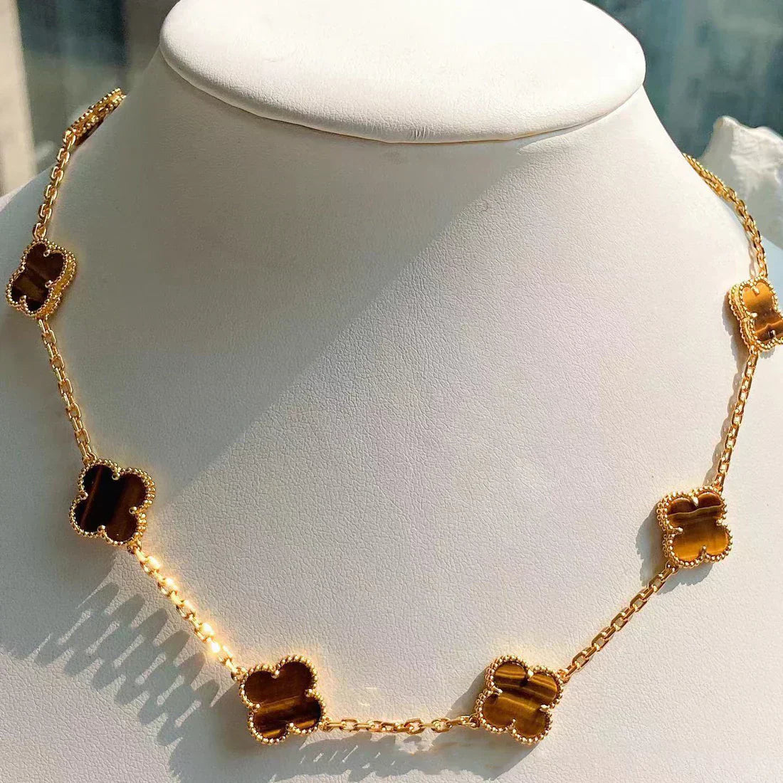 KLEEBLATT HALSKETTEN 10 | AMBER