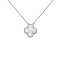 KLEEBLATT HALSKETTEN | SILBER WEISS