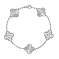 DELUXE KLEEBLATT DIAMANT ARMBAND | SILBER
