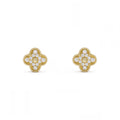 KLEEBLATT DIAMANT-OHRRINGE | GOLD
