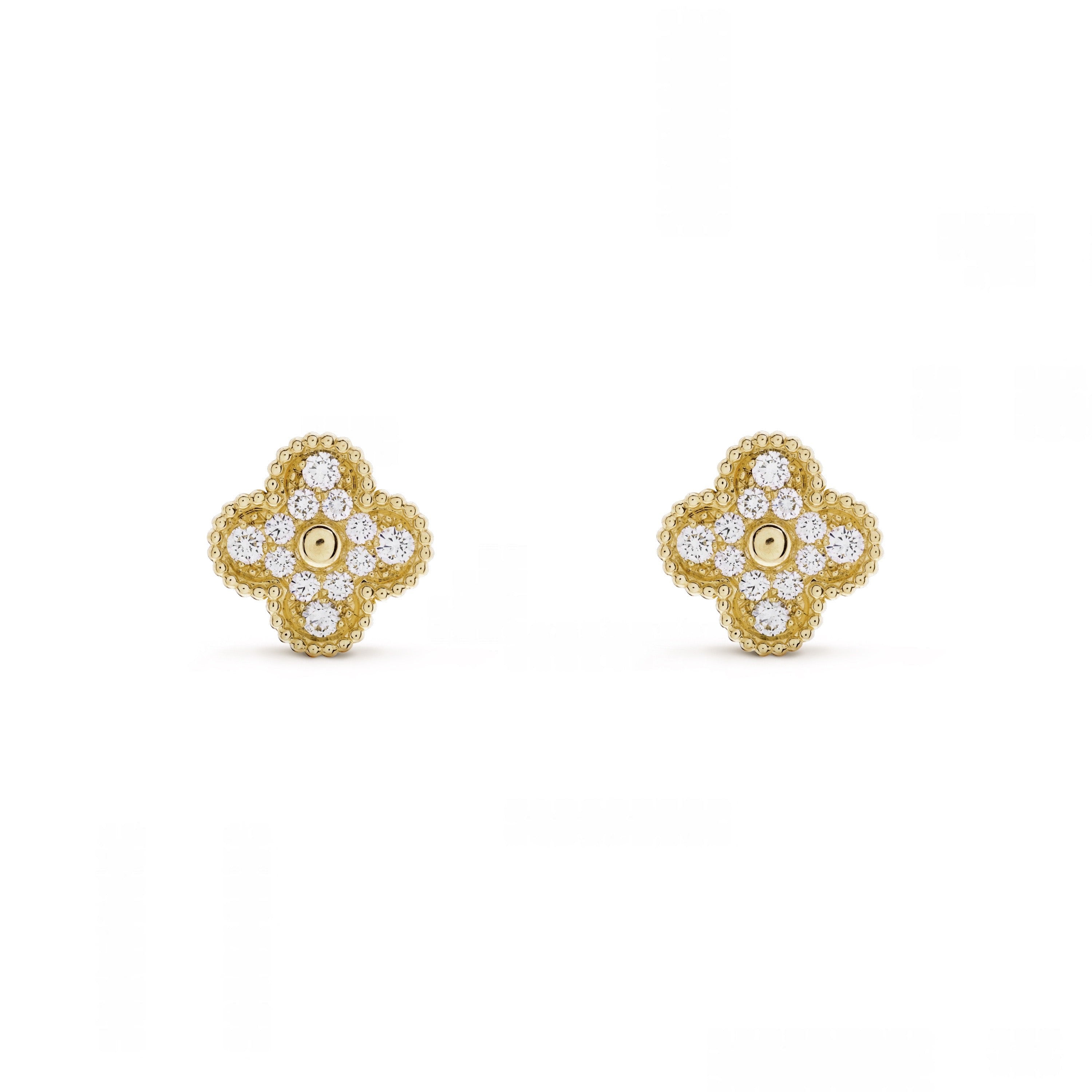KLEEBLATT DIAMANT-OHRRINGE | GOLD