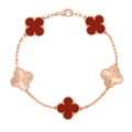 KLEEBLATT ARMBAND | ROTE ROSE GOLD