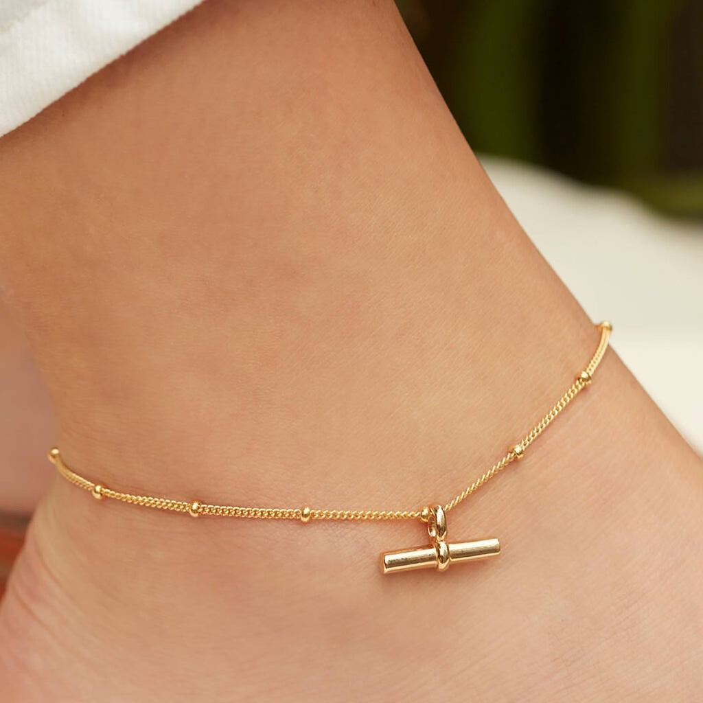 VALENTINSTAG GOLD ANKLETT