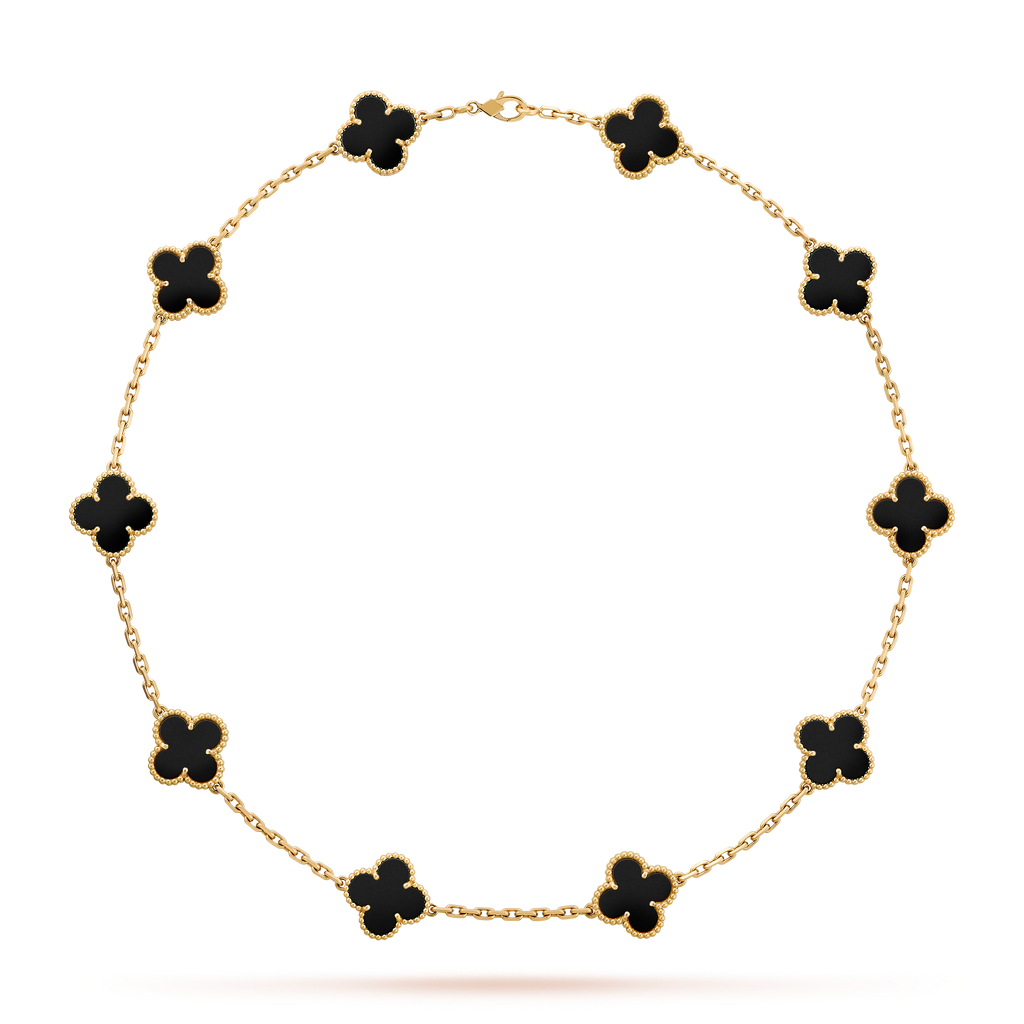 KLEEBLATT HALSKETTEN 10 | ONYX