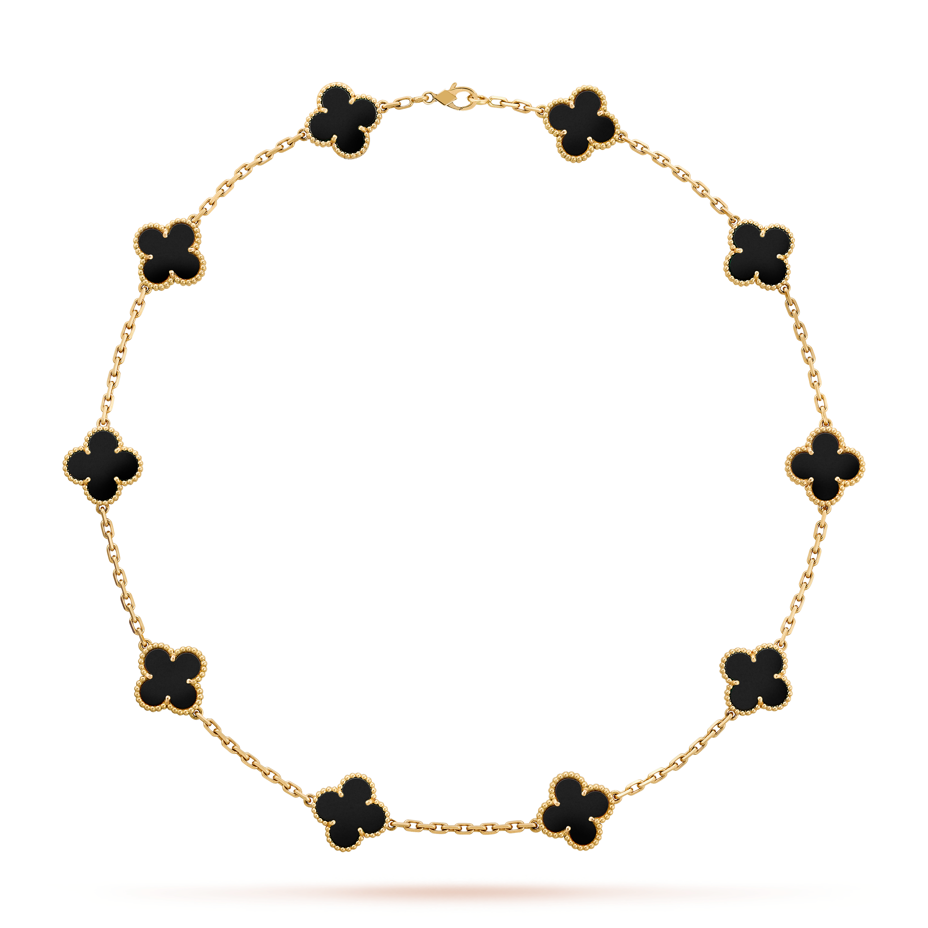 KLEEBLATT HALSKETTEN 10 | ONYX