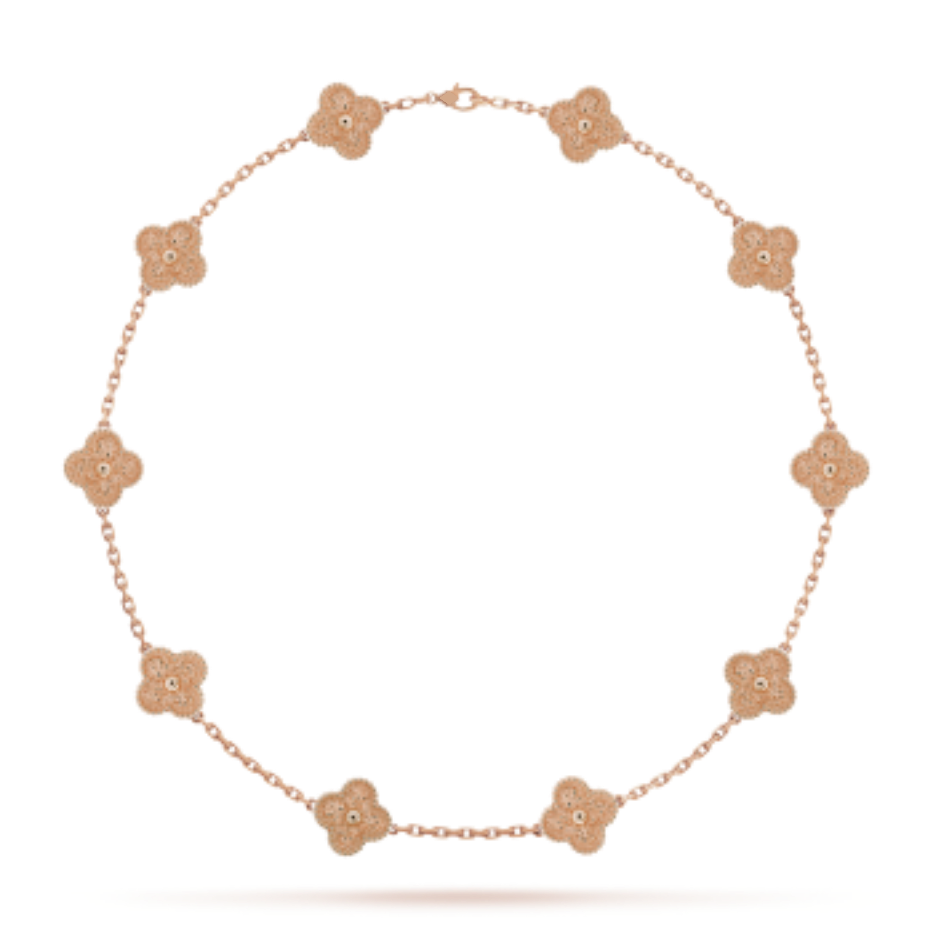 KLEEBLATT-DIAMANT-HALSKETTE 10 | ROSEGOLD