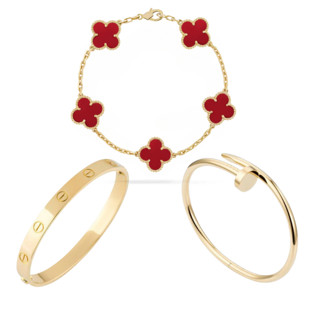 GOLD ROT | STAPELBARES ARMBANDSET