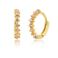 DIE SCHICKEN OHRRINGE | GOLD ROSE QUARZ