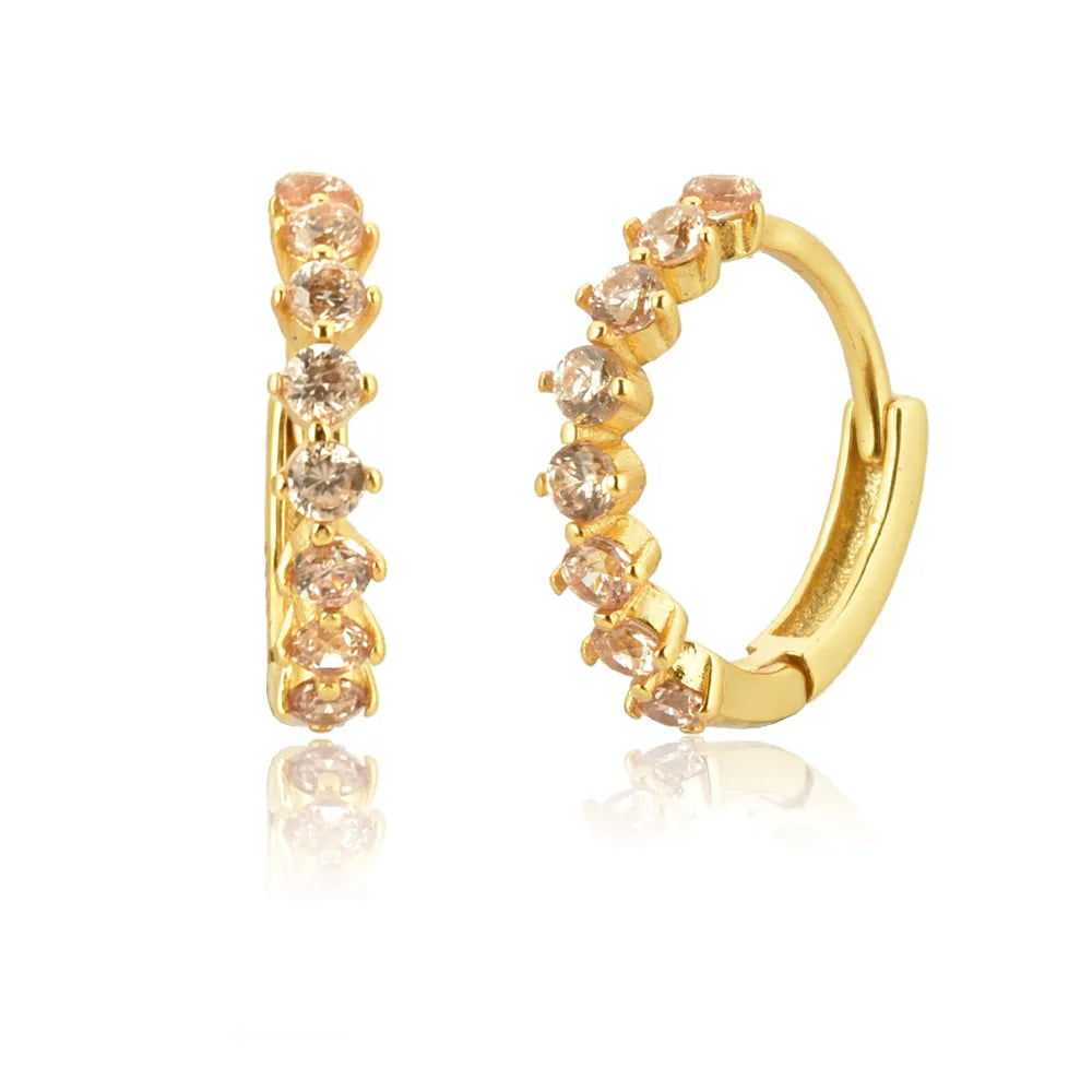 DIE SCHICKEN OHRRINGE | GOLD ROSE QUARZ
