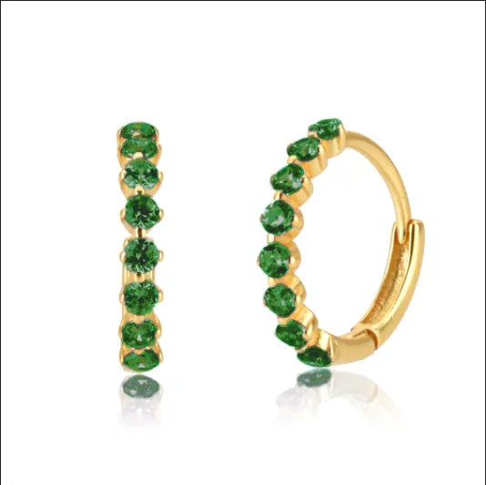 DIE SCHICKEN OHRRINGE | GOLD EMERALD