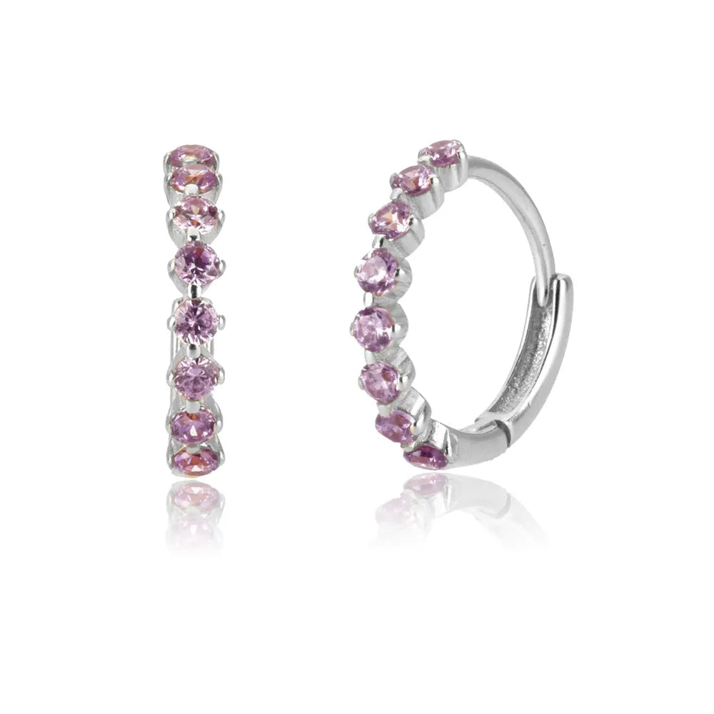 DIE CHICEN OHRRINGE | SILBERNER AMETHYST QUARZ