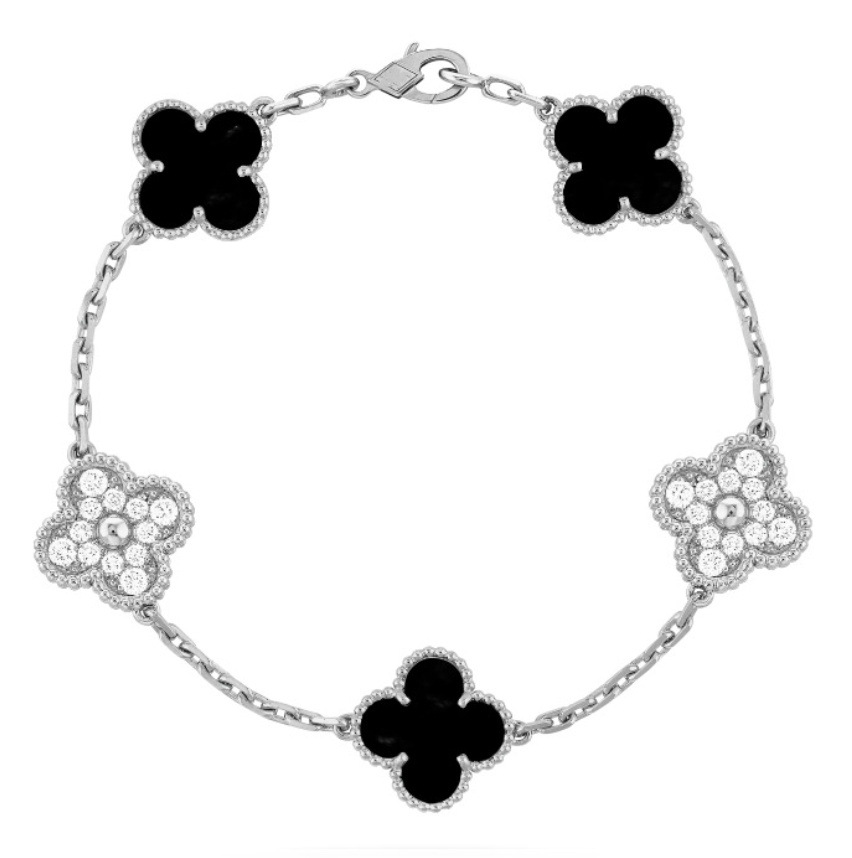 DELUXE KLEEBLATT ARMBAND | ONYX
