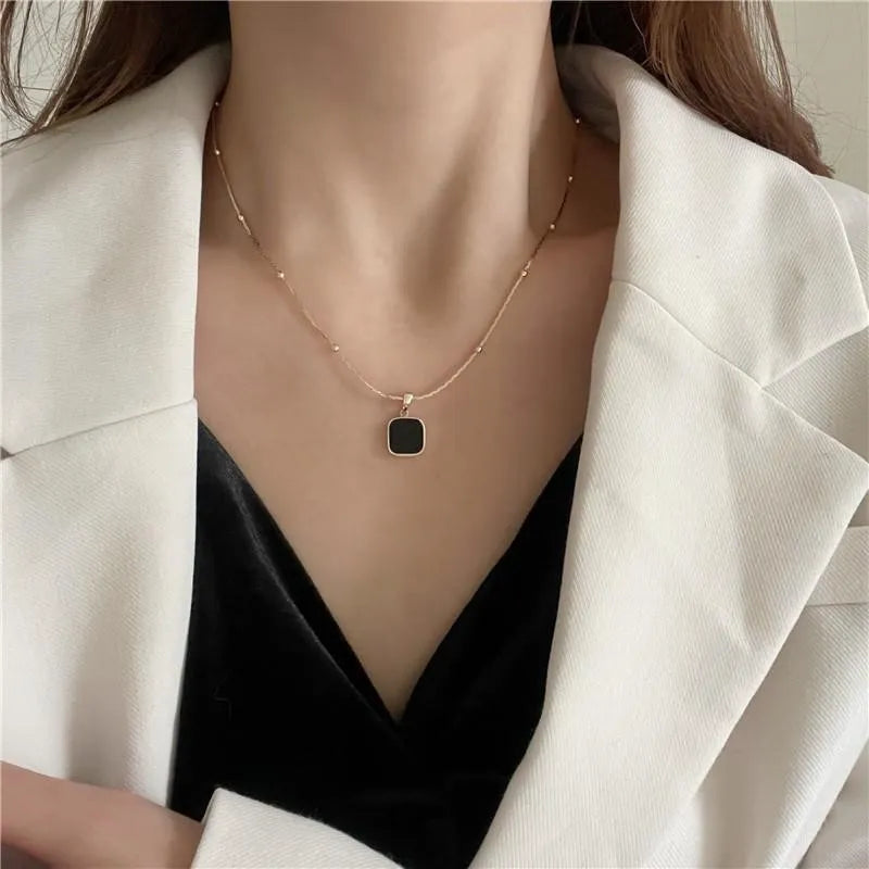 HALSKETTE | GOLD ONYX