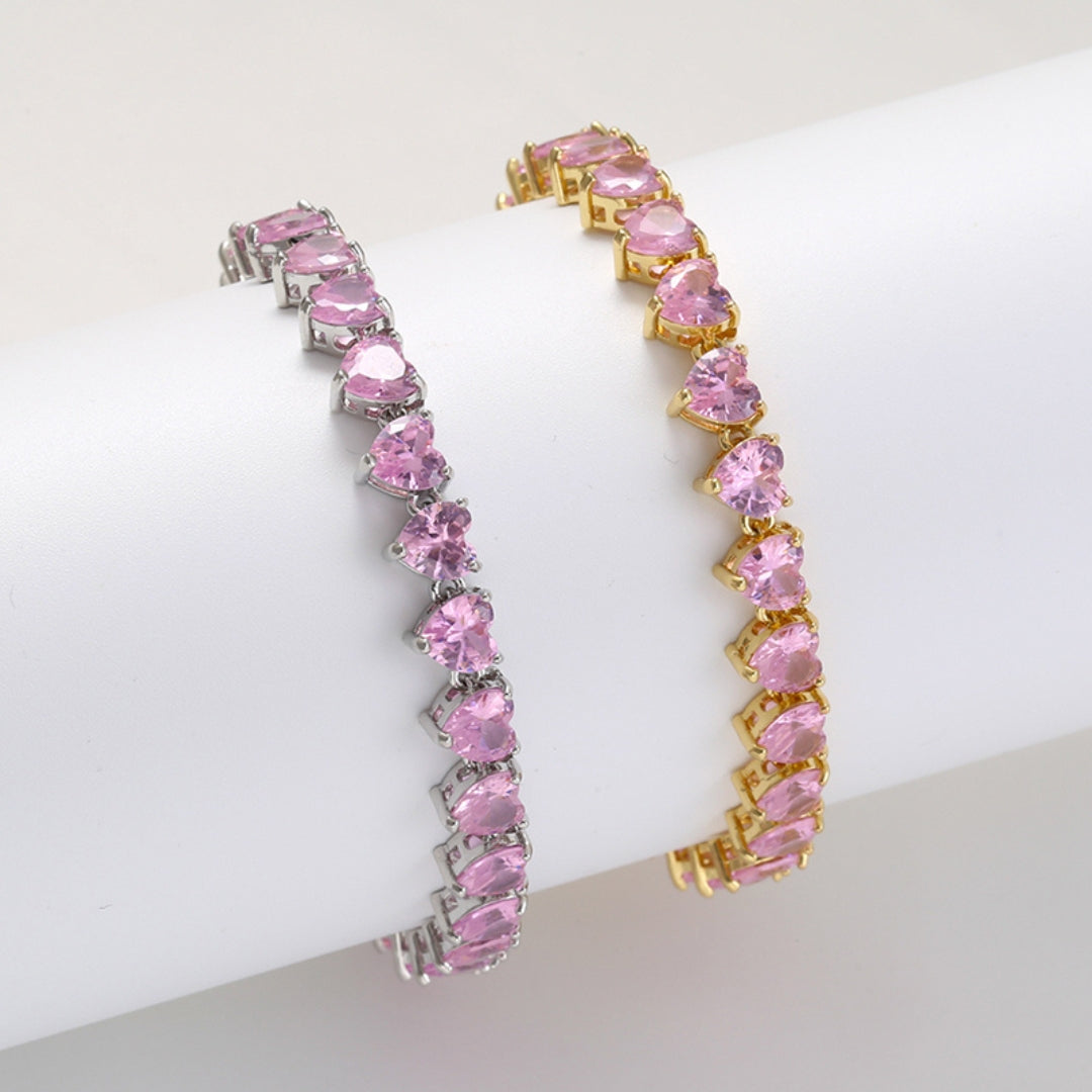 PINKES HERZ TENNIS ARMBAND