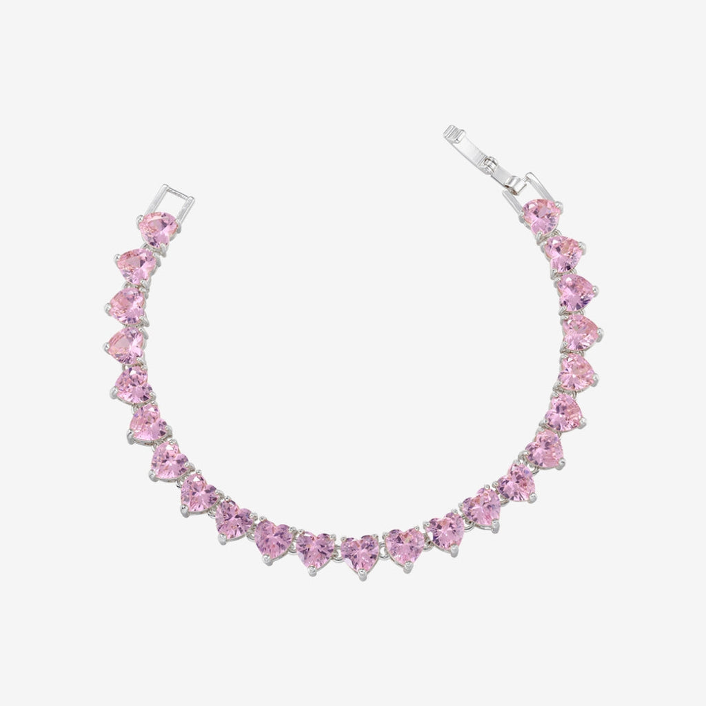 SENCE ARMBAND | ROSE QUARZ SILBER